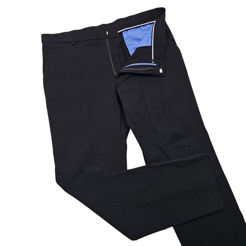 Ralph Lauren Dress Pants Mens 38x32 Black Straight Leg Stretch Business Casual